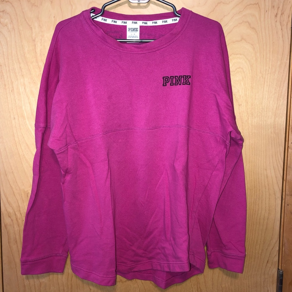 Pink crew neck sweater